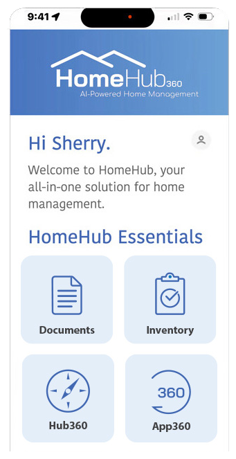 HomeHub360 App Interface